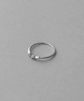 【ete】PT900 リング 9号 ダイヤモンド0.03ct レイヤード］ PT900 ダイヤモンド リング | ete bijoux (Women