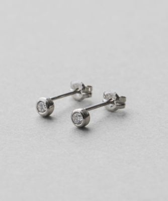 ＜ete bijoux (Women)＞ＰＴ９００　ダイヤモンド　０．１ｃｔ　ピアス「ブライト」