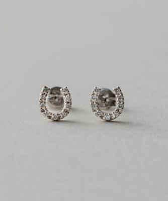 ete bijoux (Women)/エテ ビジュー PT900 ホースシュー ダイヤモンド ピアス