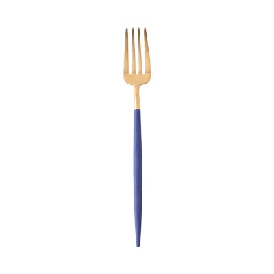 ＜The Conran Shop＞ゴア　コンランブルー　マットゴールド　デザートフォーク（５０７４０３９０）