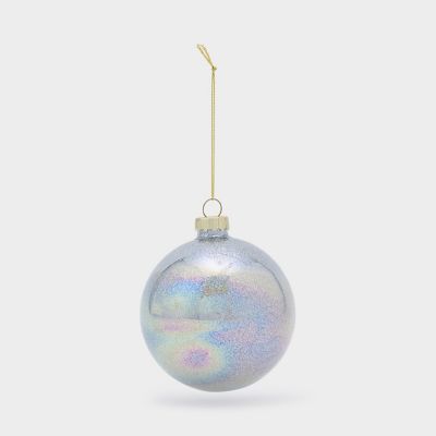 ＜The Conran Shop＞シルバーラスター　ガラスボール　オーナメント（５０８２７１５２＿ｘｍａｓ２５）