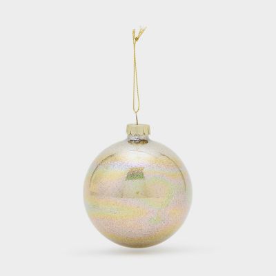 ＜The Conran Shop＞ゴールドラスター　ガラスボール　オーナメント（５０８２７８２４＿ｘｍａｓ２５）