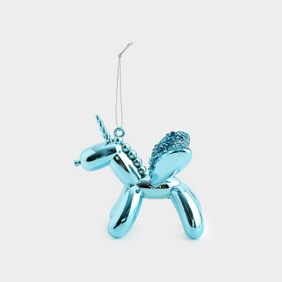 ＜The Conran Shop＞バルーンアニマル　フライ　ユニコーン　ブルー　オーナメント（５１０４６８１１＿ｘｍａｓ２５）