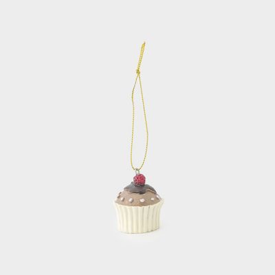 ＜The Conran Shop＞カップケーキ　ブラウン　オーナメント（５１０４６８４２＿ｘｍａｓ２５）