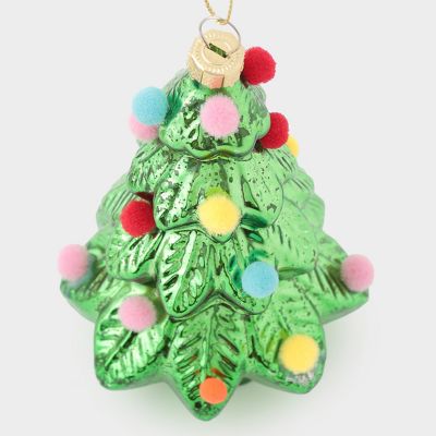 クリスマスツリー ウィズ ポンポン オーナメント