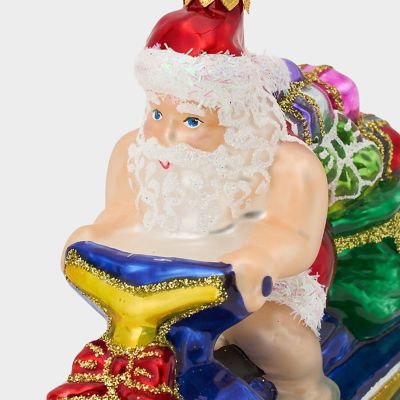 サンタ オン ジェットスキー オーナメント