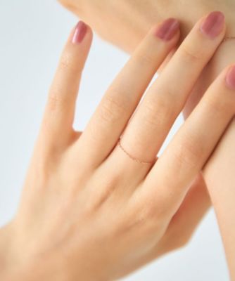 レイヤード］ K18MPG ミラーカットチェーンリング | ete bijoux
