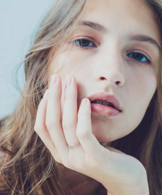 K18MPG レイヤード ダイヤモンド クロス リング | ete bijoux  