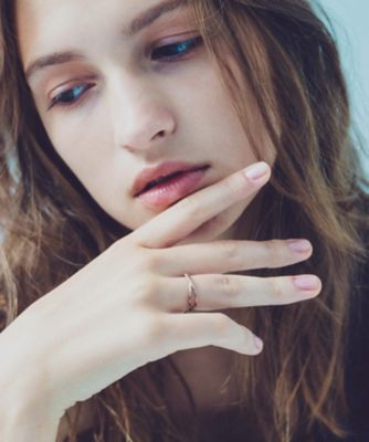 レイヤード］ K18MPG ダイヤモンド クロス リング | ete bijoux