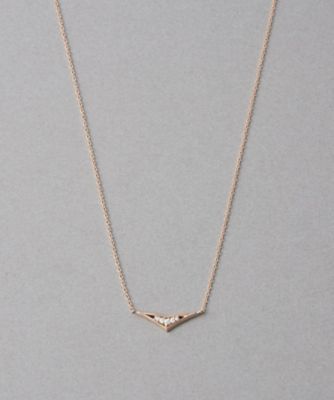 ＜ete bijoux (Women)＞［ムーンリット］　Ｋ１８ＭＰＧ　ダイヤモンド　ネックレス