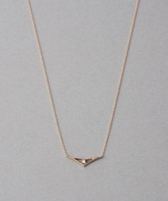 ＜ete bijoux (Women)＞［ムーンリット］　Ｋ１８ＭＰＧ　ダイヤモンド　ネックレス