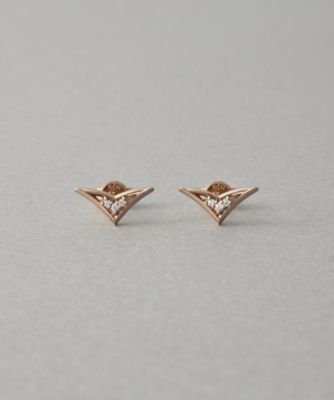＜ete bijoux (Women)＞［ムーンリット］　Ｋ１８ＭＰＧ　ダイヤモンド　ピアス