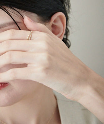 レイヤード］ K10YG クロス リング | ete bijoux (Women)/エテ