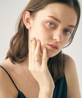 ミストピンク］ K10MPG クロス リング | ete bijoux (Women