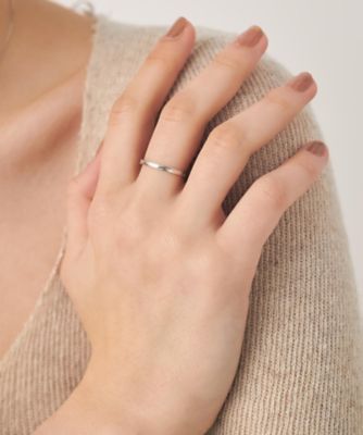 レイヤード］ K10WG コンケイブ リング | ete bijoux (Women
