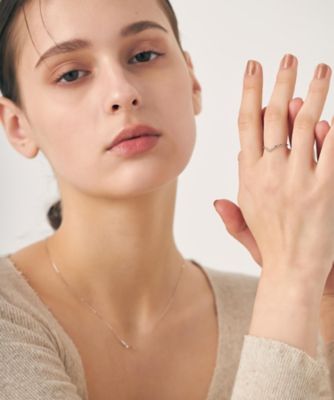 レイヤード］ K10WG ウィッシュボーンリング | ete bijoux