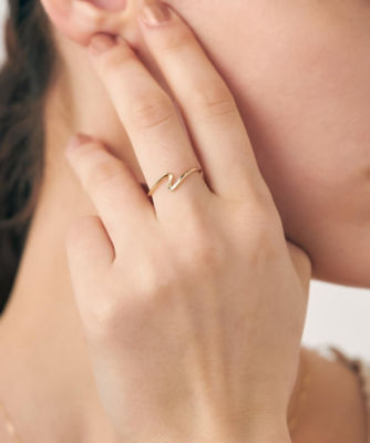 y*i様 美品 ete エテ K10 ウェーブリング レイヤード] K10MPG ウェーブ リング（710998） ｜ women