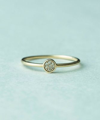 ＜ete bijoux (Women)＞Ｋ１０ＹＧ　ブリリアント　ダイヤモンド　リング