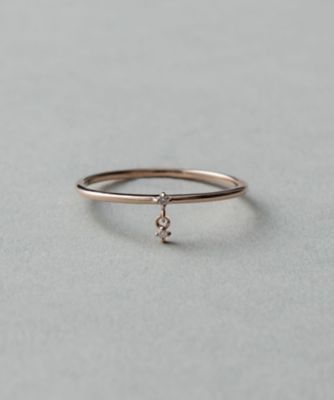 ＜ete bijoux (Women)＞Ｋ１０ＭＰＧ　レイヤード　ダイヤモンド　リング