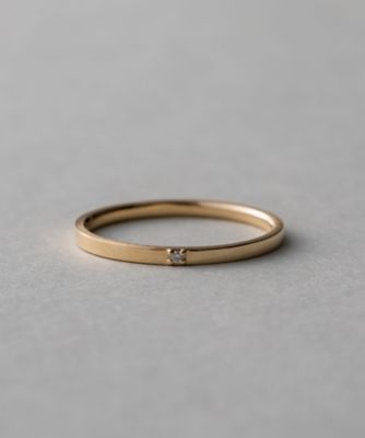 Ｋ１８ＹＧ レイヤード ダイヤモンド リング | K18YG レイヤード