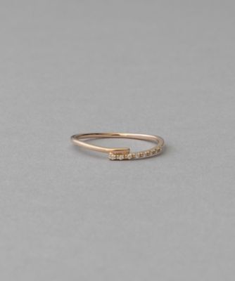 ＜ete bijoux (Women)＞［レイヤード］Ｋ１０ＹＧ　ダイヤモンド　リング
