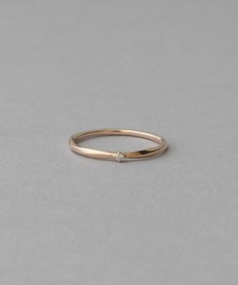 ＜ete bijoux (Women)＞［レイヤード］Ｋ１０ＹＧ　ダイヤモンド　リング