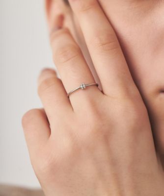 レイヤード］ K10WG ダイヤモンド リング | ete bijoux (Women
