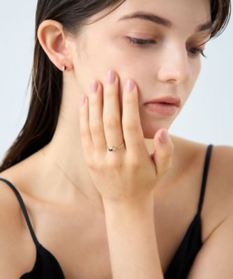ガーネット］ K10YG カボション リング | ete bijoux (Women
