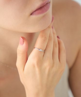 レイヤード］ K10WG ダイヤモンド リング | ete bijoux (Women