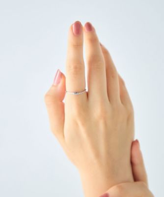 レイヤード］ K10WG ダイヤモンド リング | ete bijoux (Women