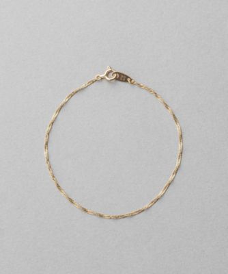 ＜ete bijoux (Women)＞Ｋ１０ＹＧ　スクリューチェーン　ブレスレット
