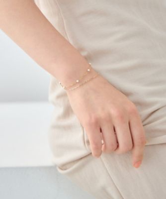 レイヤード］ K10YG グリームカットチェーン ブレスレット | ete