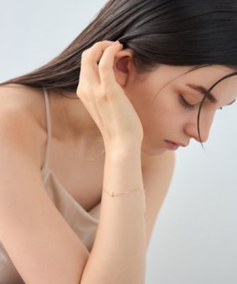 レイヤード］ K10YG クロス ブレスレット | ete bijoux (Women