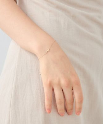 レイヤード］ K10YG クロス ブレスレット | ete bijoux (Women