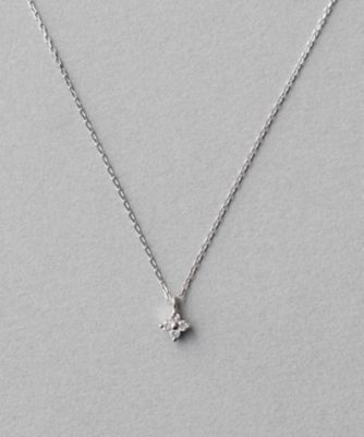 ＜ete bijoux (Women)＞Ｋ１０ＷＧレイヤー　ダイヤネックレス