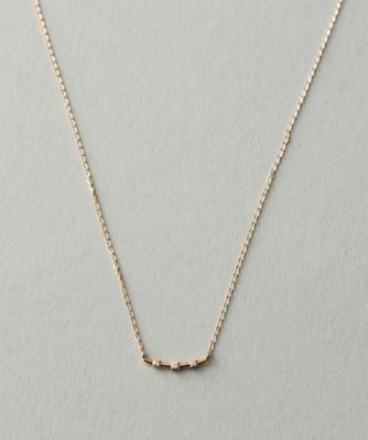 ＜ete bijoux (Women)＞Ｋ１０ＹＧ　レイヤー　ダイヤモンド　ネックレス