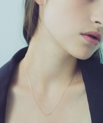 K10YG レイヤー ダイヤモンド ネックレス | ete bijoux (Women