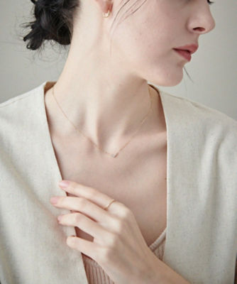 K10YG レイヤー ダイヤモンド ネックレス | ete bijoux