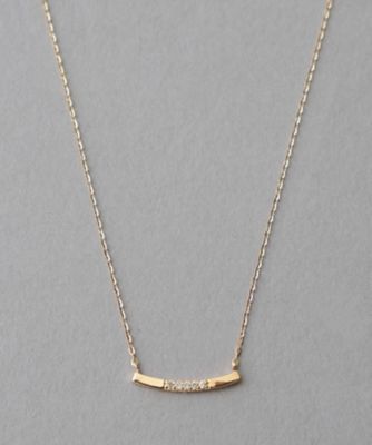 ete bijoux (Women)/エテ ビジュー K10YG レイヤー ダイヤモンド プレート ネックレス