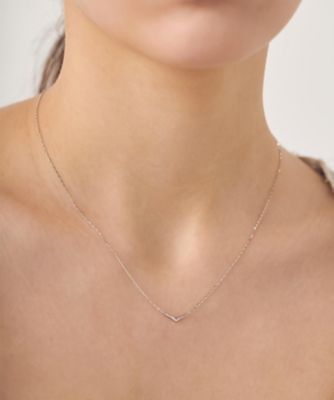 ［レイヤー］　Ｋ１０ＷＧ　ウィッシュボーン　ネックレス