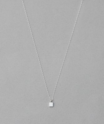 ＜ete bijoux (Women)＞［レイヤー］　Ｋ１０ＷＧ　スクエア　ネックレス