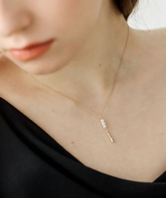［レイヤー］　Ｋ１０ＹＧ　淡水パール　ネックレス