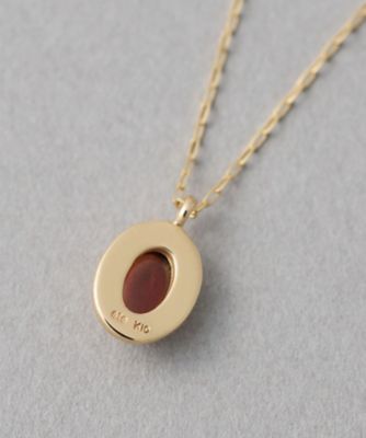 【※るるろろ※】ete K10 ガーネット ネックレス カボションカット ガーネット］ K10YG カボション ネックレス | ete bijoux (Women