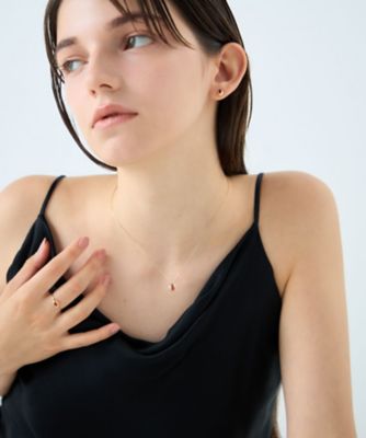 ガーネット］ K10YG カボション ネックレス | ete bijoux (Women