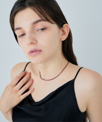ガーネット］ K10YG ビーズ チョーカー | ete bijoux (Women