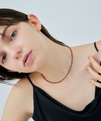 ガーネット］ K10YG ビーズ チョーカー | ete bijoux (Women