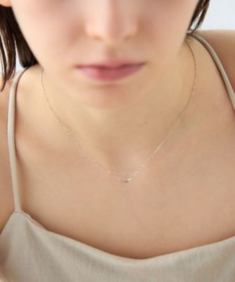 レイヤード］ K10WG クレセントムーン ネックレス | ete bijoux