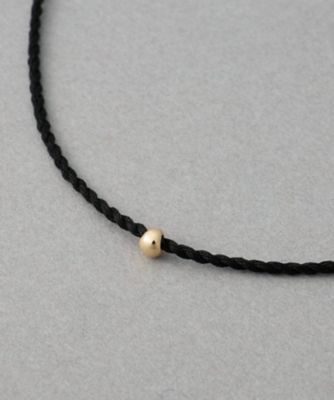 ポルカドット］ K10YG シルク コード ネックレス | ete bijoux