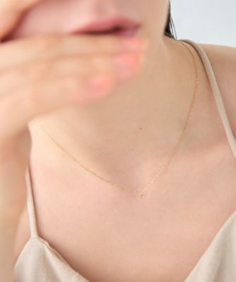 レイヤード］ K10YG ダイヤモンド ネックレス | ete bijoux
