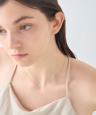 レイヤード］ K10MPG ダイヤモンド ネックレス | ete bijoux